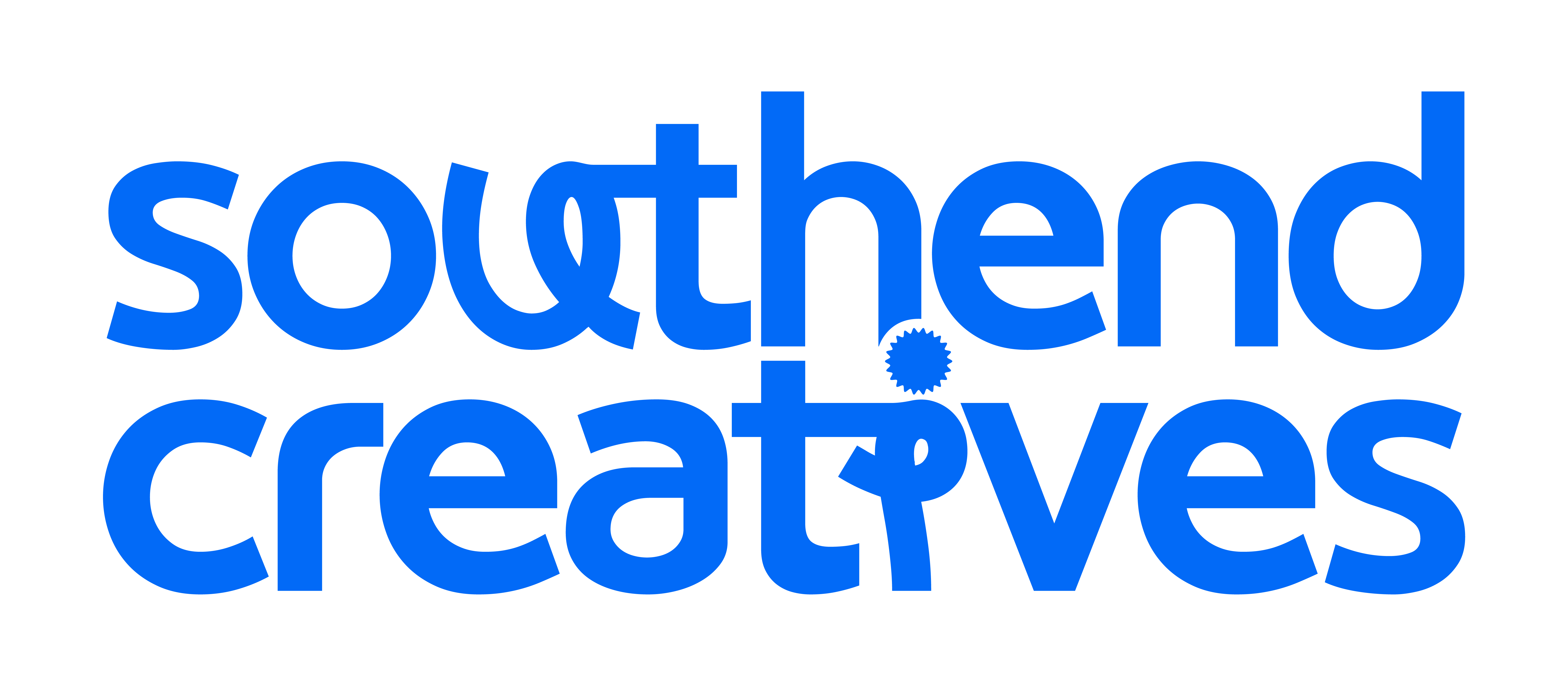 Southend Creatives Blue Logo - Southend Creatives written in text.